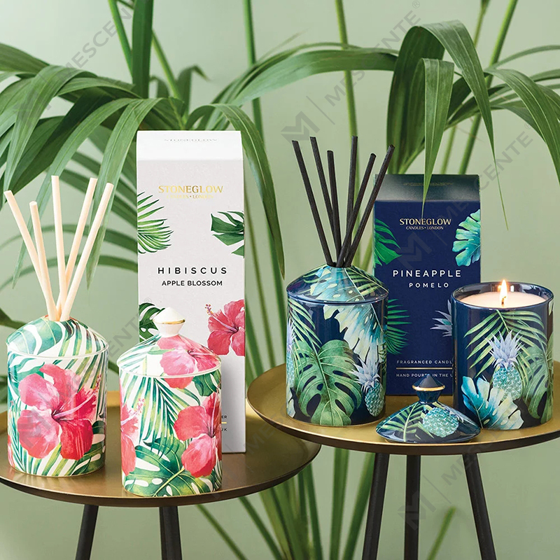 M&Scent Special Design Color Urban Botanics pohárgyertya összecsukható dobozzal