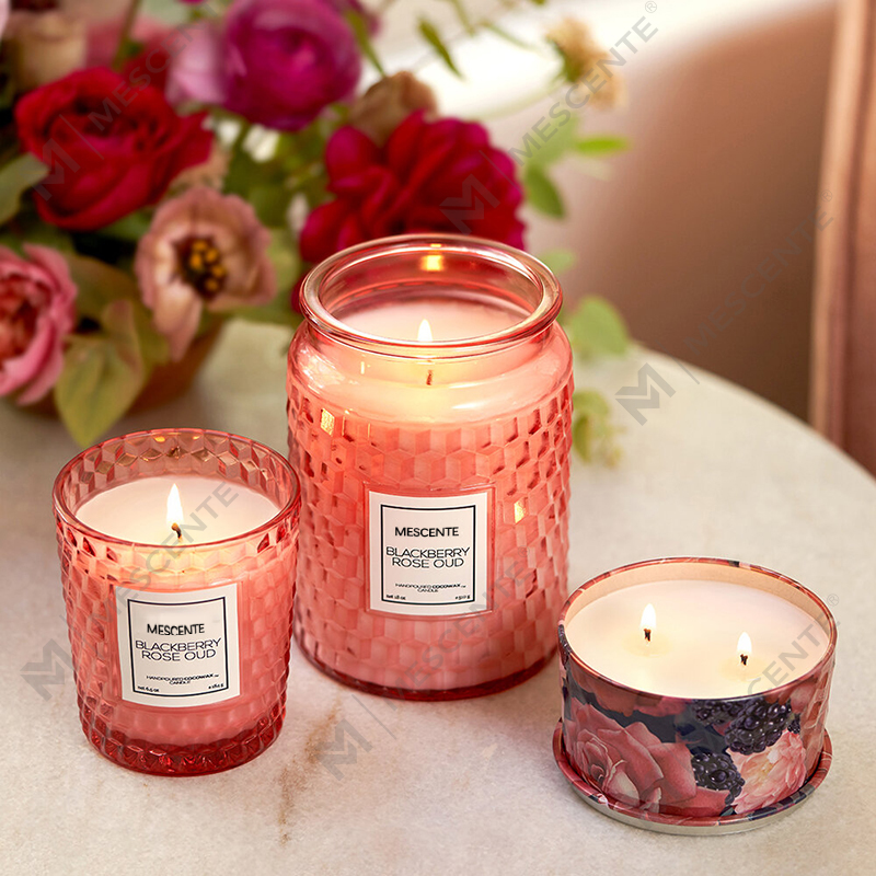 M&Scent egyedi karácsonyi dekoráció Blackberry Rose Oud ikon gyertya