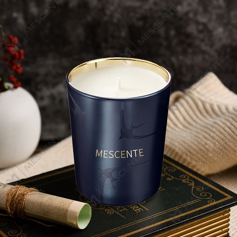 M&Scent kézzel készített luxus üvegtartó oszlop, vanília illatú gyertya kristályokkal
