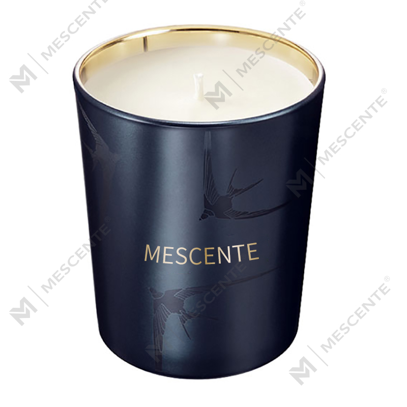 M&Scent kézzel készített luxus üvegtartó oszlop, vanília illatú gyertya kristályokkal