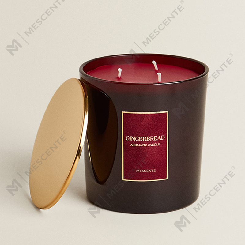 M&Scent egyedi luxus 3 Wicks gyertyák személyre szabott saját címkés fekete matt üveg illatos gyertya