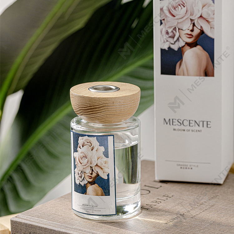 M&Scent nagykereskedelmi saját márkás üvegpalackos náddiffúzor készletek dugóval